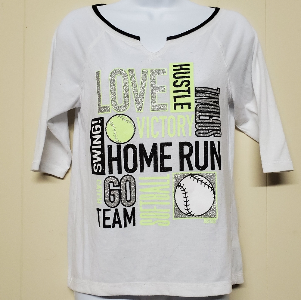 🙉 3 for $12 | Justice shirt. Softball Size 16